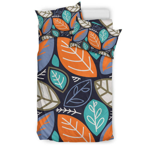 Leaf Foliage Colourful Seamless Pattern Bedding Set - Top Content | POD Collection | Free Shipping