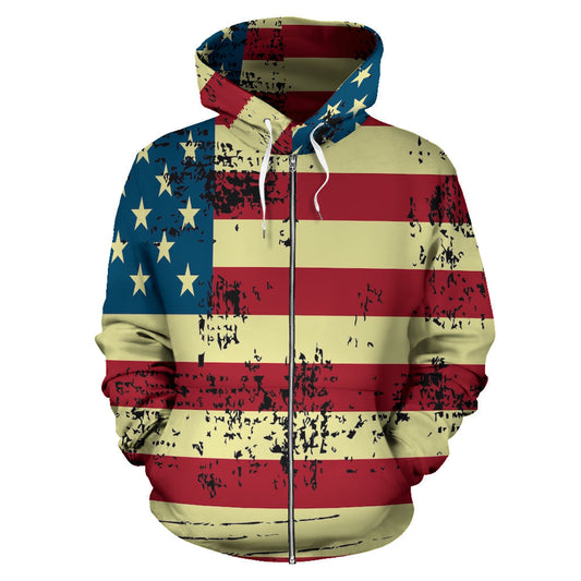 American Flag Zip Hoodie